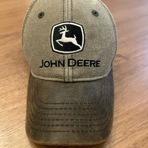 John Deere oilskin-style hat
